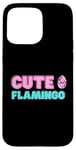 Coque pour iPhone 15 Pro Max Flamant rose mignon