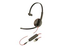 Poly Blackwire C3215 - 3200 Series - headset - på örat - kabelansluten - USB, 3,5 mm kontakt