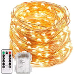 20M 200 led Guirlande Lumineuse,Fil Cuivre Guirlande Lumineuse à Piles avec Télécommande pour Carnaval Fête Anniversaire Party Mariage Jardin IP65