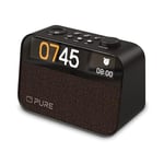 Pure Moment Réveil de Chevet et de Bureau (Radio Numérique Dab+/FM, Bluetooth, Machine à Bruit Blanc, Aide au Sommeil, Lumière Réveil, Veilleuse, Affichage Réglable) Noir