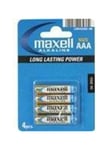 Maxell Battery - Alkaline AAA - 4 Pack