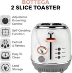 2 Slice Toaster  Tower T20016WMRG  S/Steel  Rose Gold and Marble