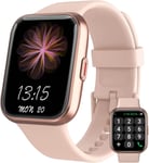 Montre Intelligente Alexa (Répondre/Passer Un Appel),Alexa Intégrée,Traqueur D'activité Rere Avec 60 Modes Sportifs,Fréquence Cardiaque,Oxygène Dans Le Sang,Moniteur De Sommeil,(Rose)