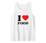 I Love Food I Heart Food Y2k Red Heart Food Lover Tank Top