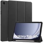 samsung Samsung Galaxy Tab A9+ X210 Tri-Fold PU Case Black