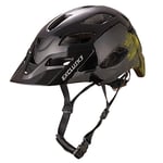 Exclusky Casque Velo Homme Casque Vélo Route pour Adulte avec Lumineux Visiere Casque Velo Homme Femme Casque VTT Homme pour Cyclisme BMX Ville Scooters Électriques (56-61cm)