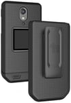 Grid Case Hard Shell Cover and Belt Clip Holster Combo for CAT S22 Flip Phone