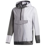 adidas Adicross Mens Golf Anorak Jacket Grey Hooded Half Zip With Pockets Coat