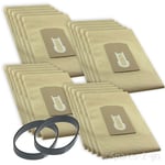 20 x Dust Bags & 2 x Drive Belts Fits ORECK Vacuum Cleaner XL9300 XL9300E Hoover