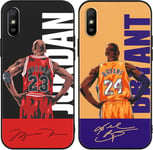 [2 Pack Coque Pour Xiaomi Redmi 9a 4g 6,53"",Cartoon Sport Basketball 23 24 Maillot Motif Housse Souple Silicone Tpu Anti-Chocs Protection Case Compatible Avec Redmi 9i/9at