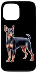 Coque pour iPhone 13 Pro Max Mini épingle en forme de chien pinscher miniature