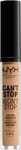 Peitevoide NYX Can't Stop Won't Stop Contour Concealer Golden, 3,5 ml