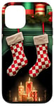 iPhone 12/12 Pro Christmas Stockings Hung by the Fireplace Case