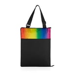 PICNIC TIME ONIVA - a brand - Vista Outdoor Picnic Blanket & Tote - Beach Blanket - Camping Blanket, (Rainbow with Black)