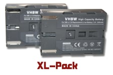 vhbw 2x Batteries compatible avec Samsung SC-D77, SC-D80, SC-D86, SC-D87, SC-D93, SC-D99, VP-D10 caméra vidéo caméscope (600mAh, 7,2V, Li-ion)