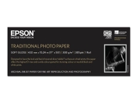 Epson Traditional Photo Paper - Rulle (43,2 cm x 15 m) - 300 g/m² - fotopapper - för SureColor P5000, P800, SC-P10000, P20000, P5000, P7500, P900, P9500