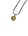 Zac's Alter Ego Smiley Face Pendant on Wax Cord Necklace for Men/ Women