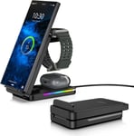 Chargeur Sans Fil Pour Samsung S24 Ultra, Station De Charge Pour Samsung Galaxy S23/Fold 6/Galaxy Bud, Station De Charge 3 En 1, Chargeur De Montre Pour Samsung Watch Ultra/7/6[L440]