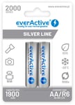 Laddningsbara AA batterier 2000mAh everActive 2-pack