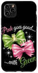 iPhone 11 Pro Max Pink Green Bow Tie Frog Princess Fun Outfit Case