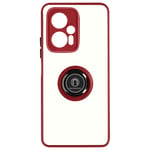 Xiaomi Poco X4 GT Bi-material Case Metallic Ring Video Stand Red