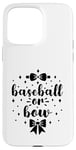 Coque pour iPhone 15 Pro Max Baseball or Bow Sexe Révéler Future Parent Papa Maman