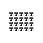 Jormftte - Bouton De Meubles, 20 Pcs Alliage D'Aluminium Boutons De Tiroir, Boutons De Porte Tiroir De Poignée Pour Placard Armoire Cuisine Noir