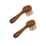 Lot de 2 brosses à cirer en bois de teck et fibre d ananas - ONI 01