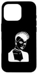 Coque pour iPhone 16 Pro Line Art Batcave Goth Dessin Art Gothique Fille Mohawk