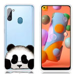 Samsung Deco Galaxy A11 kuoret - Panda Monivärinen