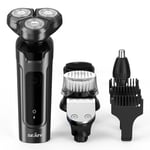 SEJOY 5 in 1 Mens Electric Razor Cordless Waterproof Wet/Dry Shaver Grooming Kit