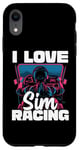 Coque pour iPhone XR Cute Video Gamer For Women - I Love Sim Racing