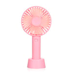 DAM. Mini ventilateur portable avec batterie et support de bureau Couleur : Rose clair