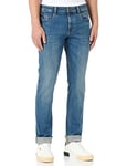 camel active Men's 5-Pocket Houston Straight Jeans, Blue, W34/L30