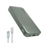 Nobis Portable Charger, 35W 10000mAh Power Bank Fast Charging, PD QC 3.0 LED Display Battery Pack,USB C In/Out Portable Phone Charger for iPhone iPad Samsung Android etc. (Green)