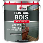 Peinture Bois Extérieur - Peinture portails, bardage, abri et mobilier de jardin... : arcalaque 201 - 0.5 l Gris Anthracite - ral 7016 Arcane