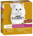 Gourmet Gourmet Purina Gourmet Gold Lot de 12 boîtes de 8 boîtes de 85 g de Nourriture Humide pour Chat Mélange de variétés