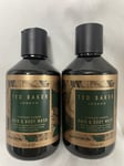 Ted Baker Vintage Amber Hair And Body Wash 250ml -x2 Pack Lime & Mandarin Leaf