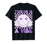 Twelve Is A Vibe Groovy 12 Year Old 12th Birthday T-Shirt