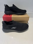 Skechers Go Walk Joy True Idea Trainers Slip Ins Black Womens UK 7 EU40 BNIB