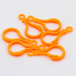 Fermoirs à gâchette homard multicolores en forme d'ampoule,porte-clés en plastique,porte-clés à crochet,sac d'hectare,recherche de bijoux,structure exécutive,20p,25x50mm - Type orange