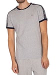 Tommy Hilfiger T-Shirt Homme Manches Courtes Encolure Ronde, Gris (Grey Heather), L