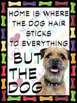 Shawprint Border Terrier Dog Fridge Magnet 100mm x 75mm HOME IS WHERE THE DOG HAIR STICKS TO EVERYTHING BUT THE DOG Novelty Gift