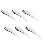 (White)6Pcs Hair Clips For Sectioning Styling With Extra Long Jaw Length