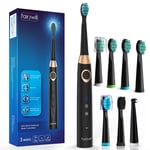 Fairywill Sonic Electric Toothbrush Rechargeable IPX7 Soft 7 Replacement Heads