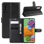 Galaxy A90 5G      Pu Wallet Case    [Black]