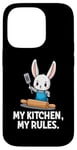 Coque pour iPhone 14 Pro Rabbit Chef My Kitchen My Rules Cooking Lovers