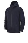 Nike Kid's Y HOODIE FZ FLC TM CLUB19 Sweatshirt, Obsidian (White), L