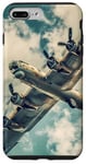 Coque pour iPhone 7 Plus/8 Plus Design aéronautique vintage du bombardier B-17 Flying Fortress de la Seconde Guerre mondiale