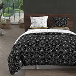 Soleil d'ocre Housse de Couette + 2 taies, Noir, 220 x 240 cm 635756